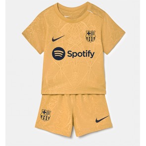 Barcelona kläder Barn 2022-23 Bortatröja Kortärmad (+ korta byxor)